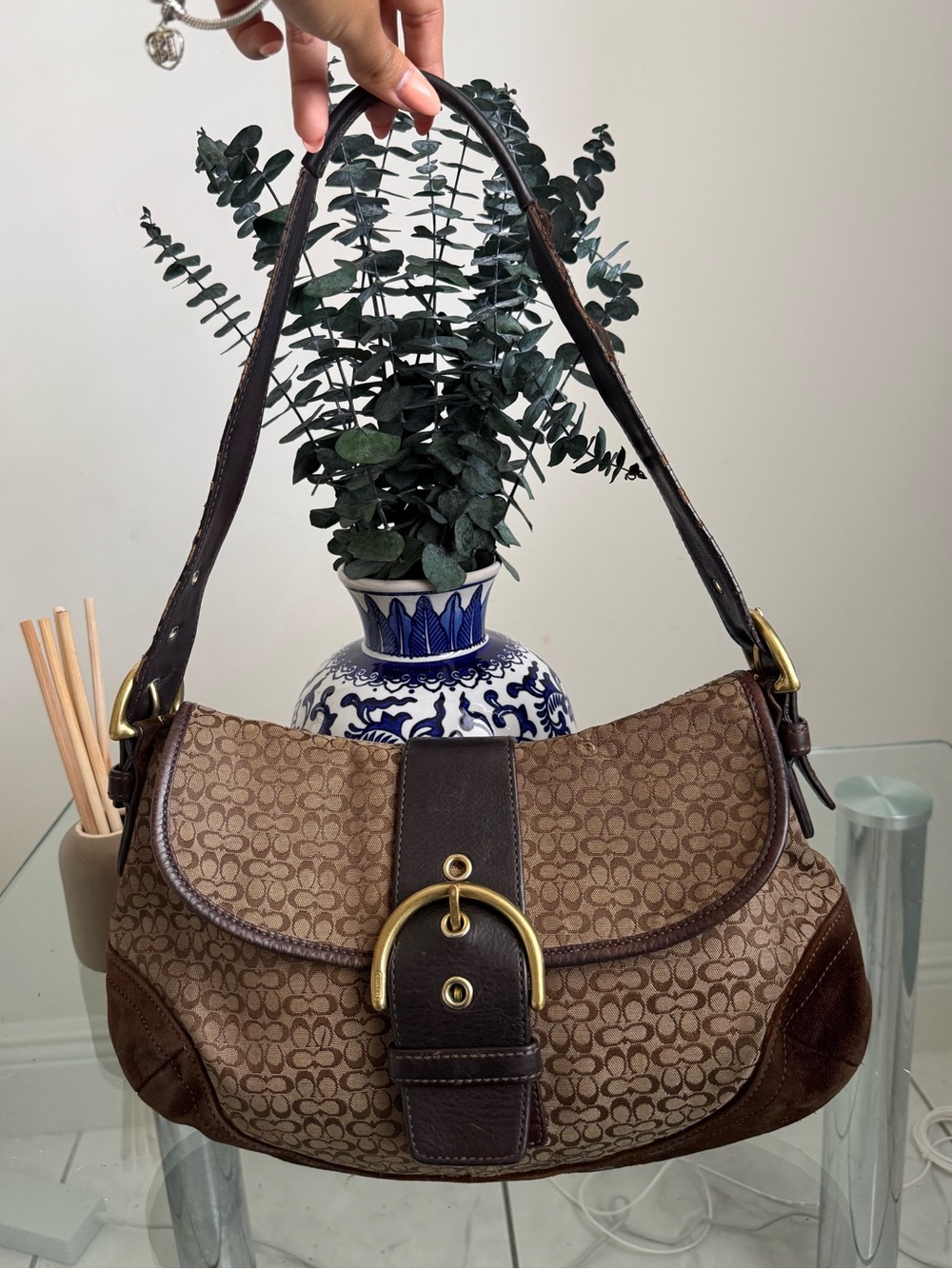 Vintage Y2K Coach Soho Signature Buckle Flap shoulder bag